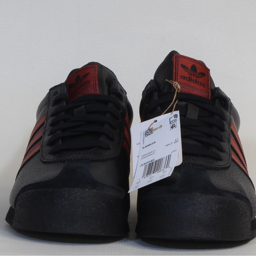 adidas Originals Men's Black Red Samoa Casual Sneaker JQ0046 NWT NIB - Picture 3 of 9